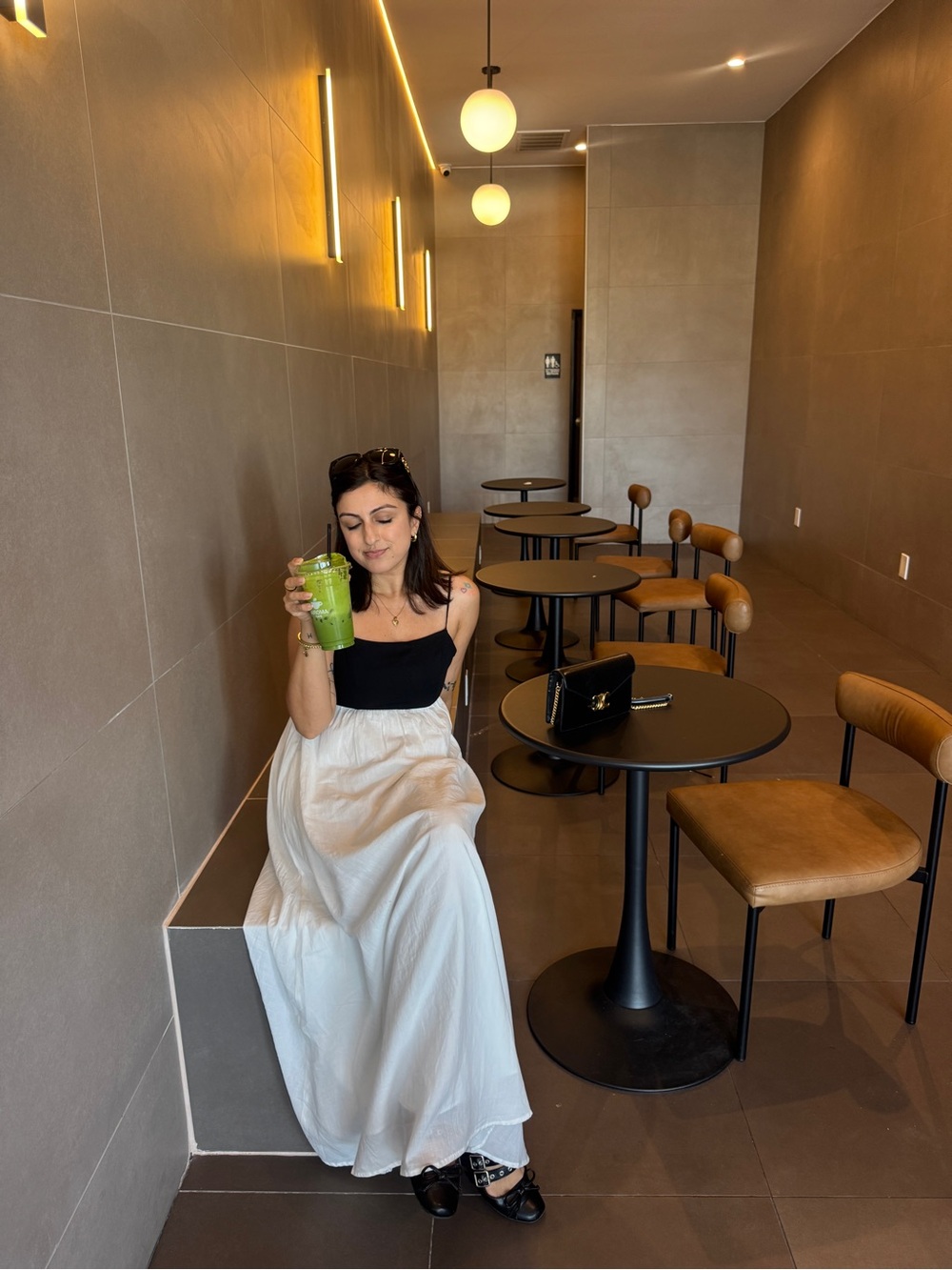 Janie Black and White Color Block Backless Maxi Dress - Picture 2 of 7